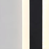 Modern Linear Black Metal External LED Wall Sconces Image - 12