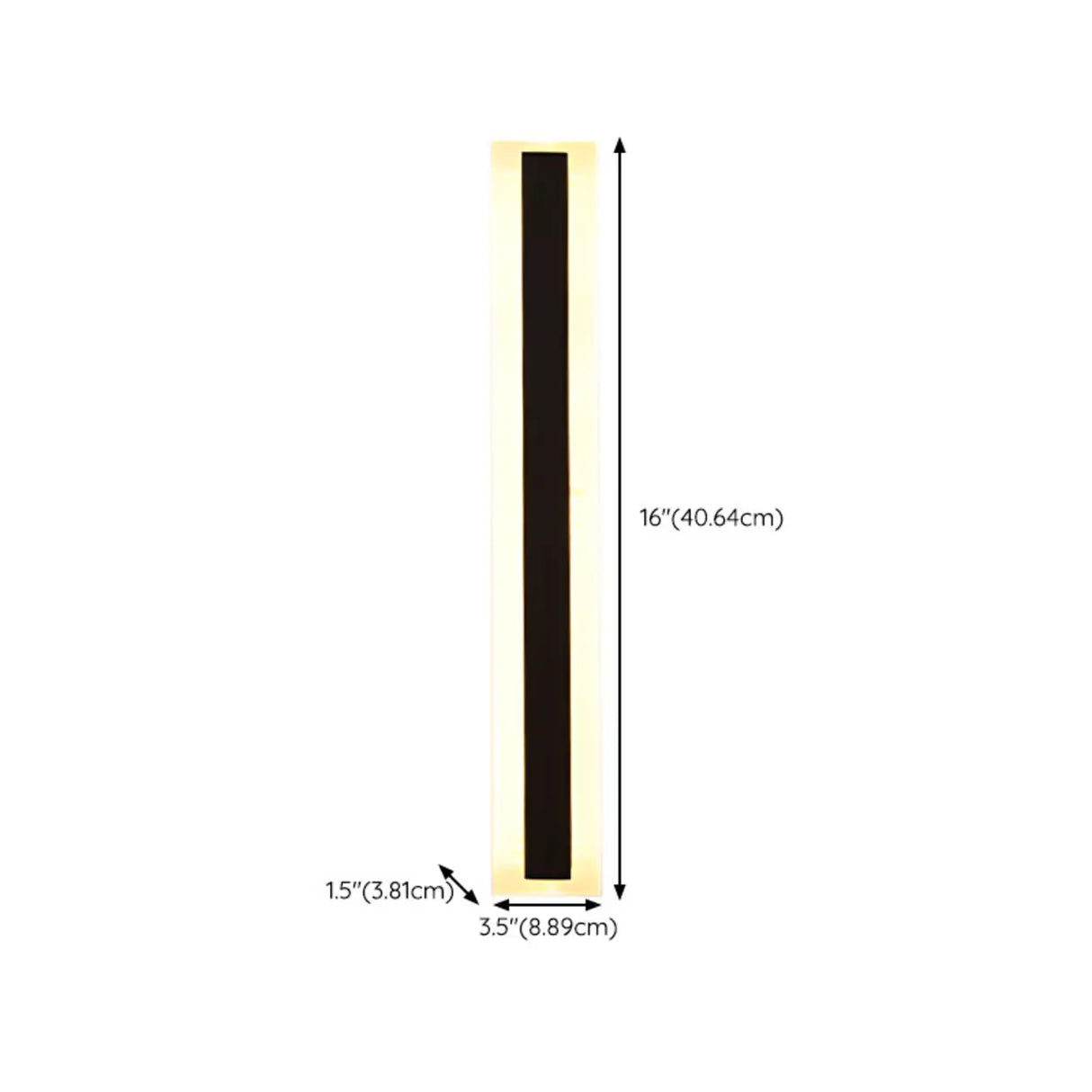 Modern Linear Black Metal External LED Wall Sconces 