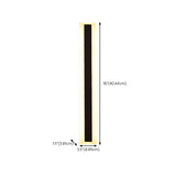 Modern Linear Black Metal External LED Wall Sconces #size