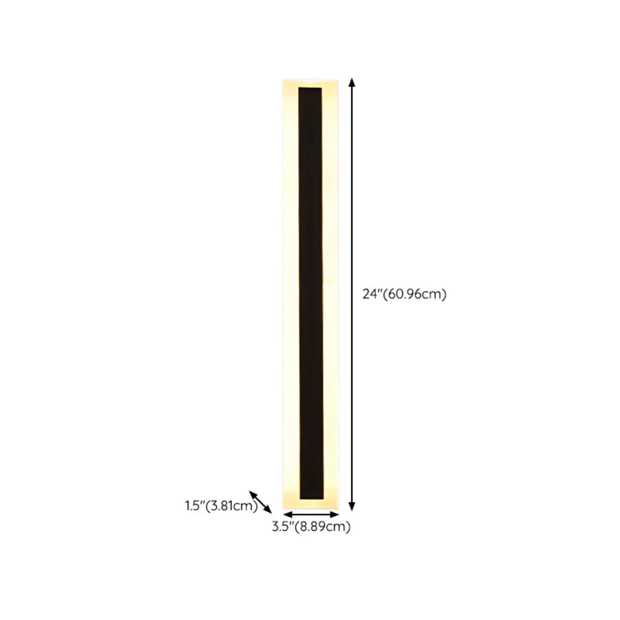 Modern Linear Black Metal External LED Wall Sconces Image - 14