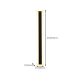 Modern Linear Black Metal External LED Wall Sconces Image - 14