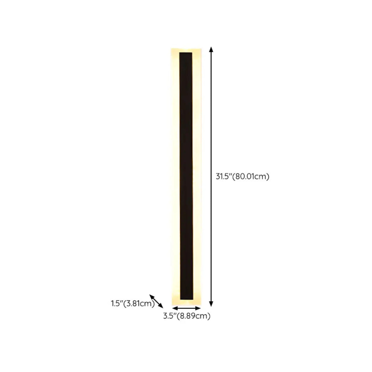 Modern Linear Black Metal External LED Wall Sconces Image - 15