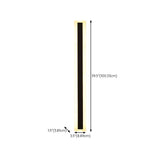 Modern Linear Black Metal External LED Wall Sconces Image - 16