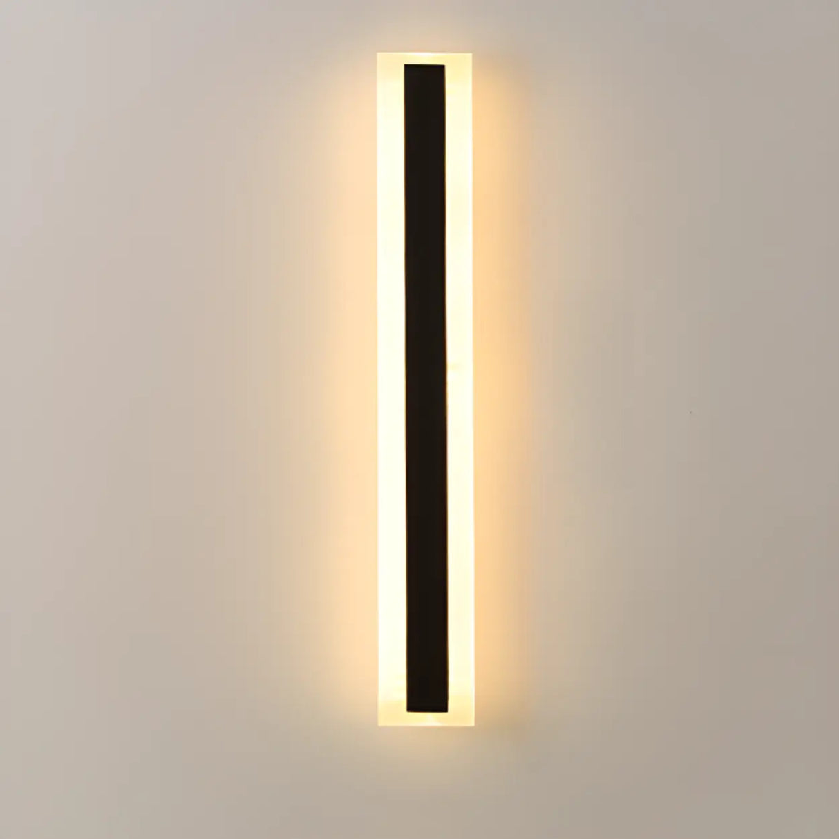 Modern Linear Black Metal External LED Wall Sconces Image - 6