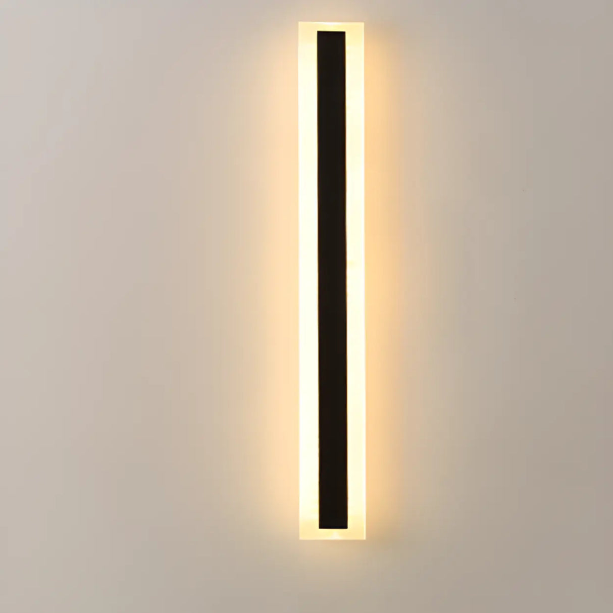 Modern Linear Black Metal External LED Wall Sconces Image - 7