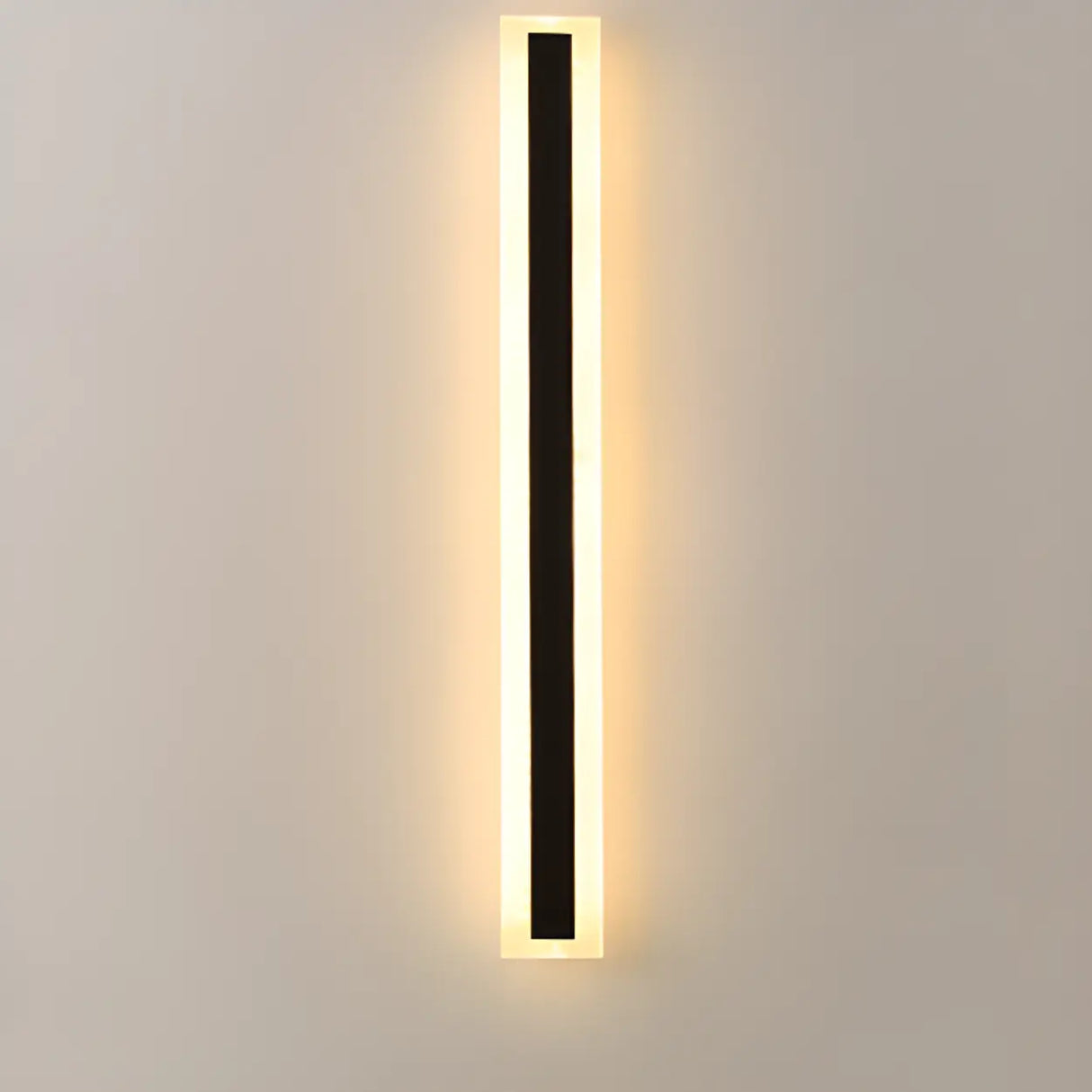 Modern Linear Black Metal External LED Wall Sconces Image - 9