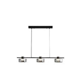 Modern Gray 5-Light Cylinder Pendant Island Light Image - 5