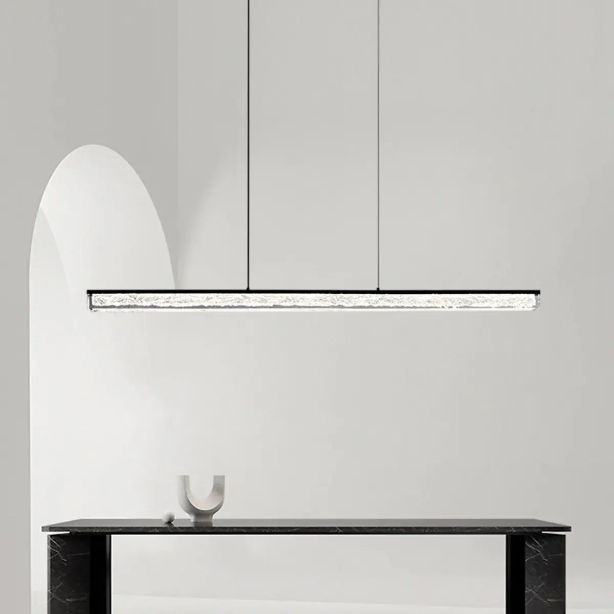 Minimalist Linear LED Kitchen Island Hanging Light Image - 1