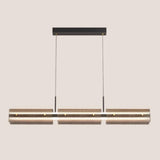 Modern Linear Glass Adjustable Island Pendant Light Image - 5