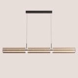 Modern Linear Glass Adjustable Island Pendant Light Image - 6