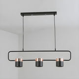 Modern Linear Island Pendant Light Cylinder Chandelier Image - 2