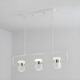 Modern Linear Island Pendant Light Cylinder Chandelier Image - 8