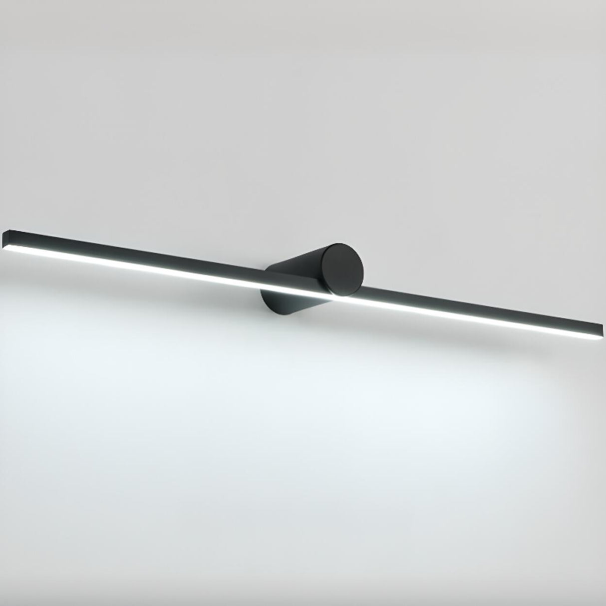 Modern Linear LED Vanity Light with Cylindrical Base Image - 15