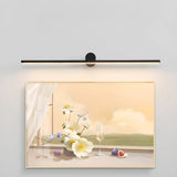 Modern Linear LED Vanity Light with Cylindrical Base Image - 2