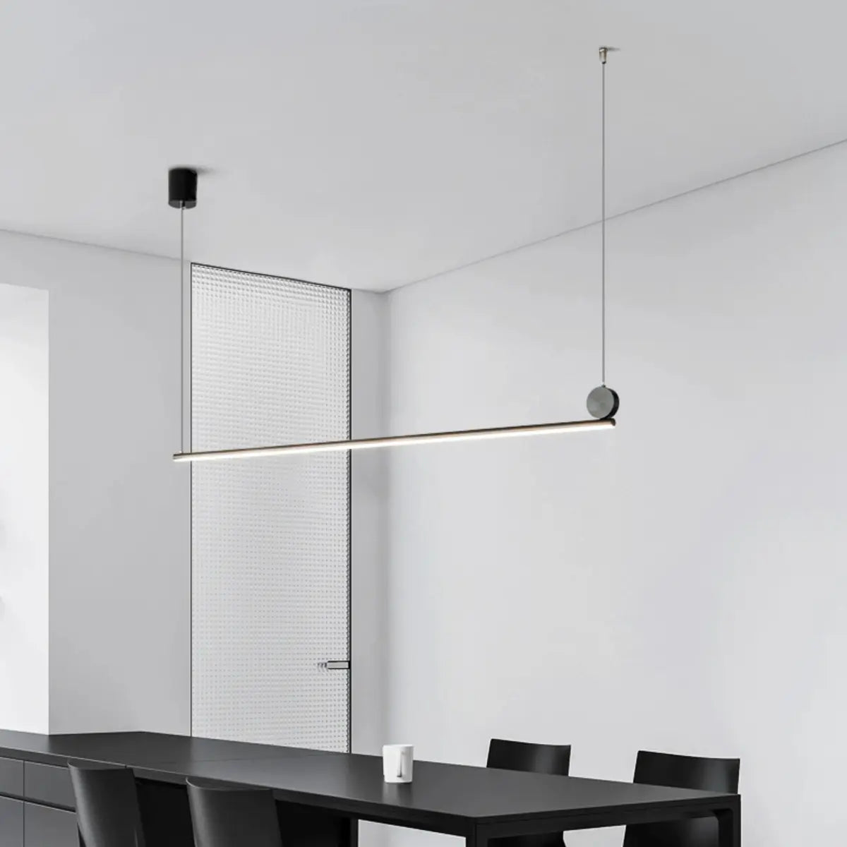 Minimalist Linear LED Kitchen Island Pendant Light Image - 1