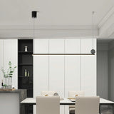 Minimalist Linear LED Kitchen Island Pendant Light Image - 2