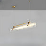 Modern Linear Ribbed Glass Adjustable Island Light Image - 3