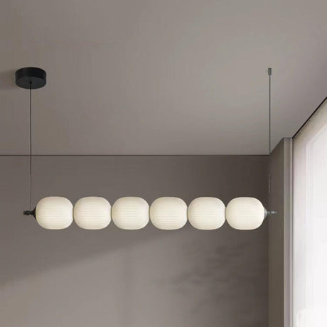 Modern Linear String Sphere Island Pendant Light Image - 1