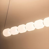 Modern Linear String Sphere Island Pendant Light Image - 10