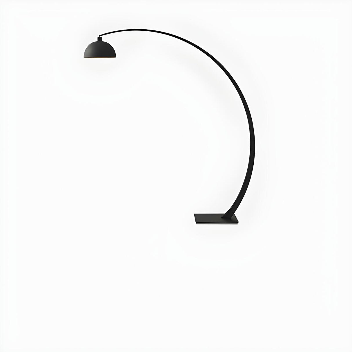 Modern Living Room Black Dome and Arc Floor Lamp Image - 6