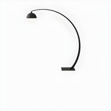 Modern Living Room Black Dome and Arc Floor Lamp Image - 6