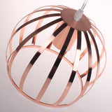 Modern Living Room Copper Wire Cage Dome Pendant Light Image - 4