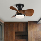 Modern Living Room Wood 3 Blades Ceiling Fan Light Image - 1