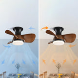 Modern Living Room Wood 3 Blades Ceiling Fan Light Image - 4