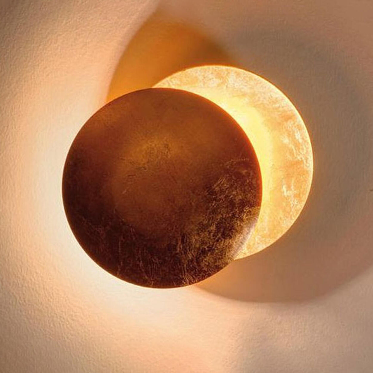 Modern Lunar Eclipse Design Metal LED Wall Sconce Image - 16