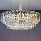 Modern Luxury 5 Tiers Gold Crystal Pendant Chandelier Image - 7