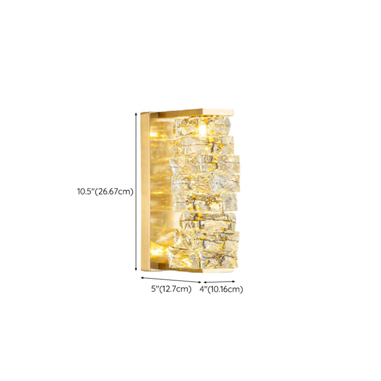 Modern Luxury Crystal Gold Plated Wall Lights 