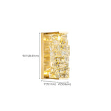 Modern Luxury Crystal Gold Plated Wall Lights #size