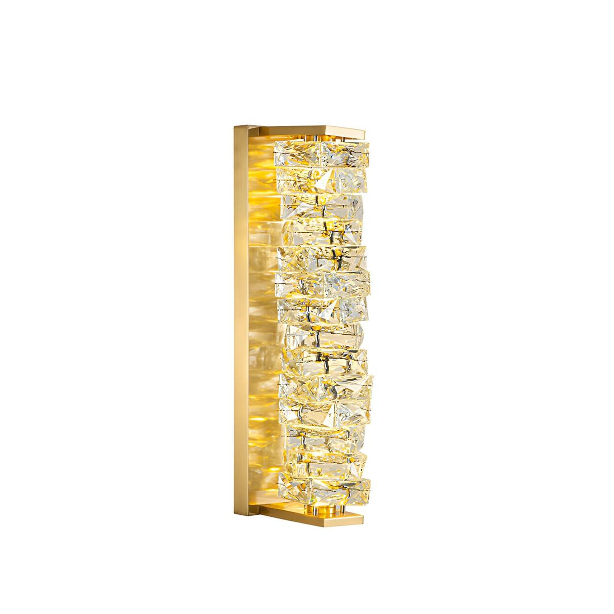 Modern Luxury Crystal Gold Plated Wall Lights Image - 5