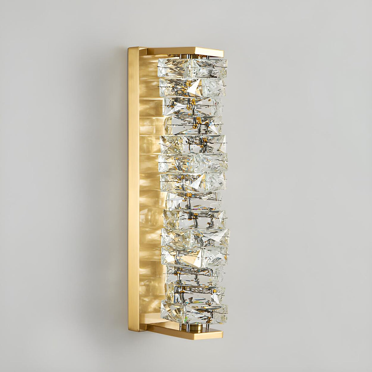 Modern Luxury Crystal Gold Plated Wall Lights Image - 8