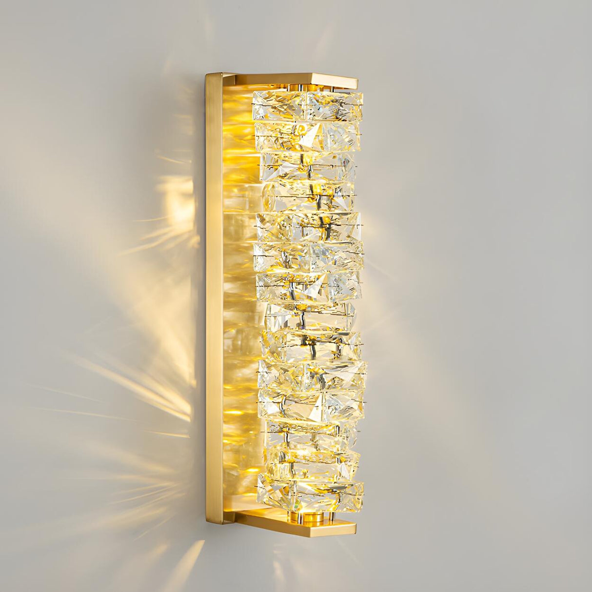 Modern Luxury Crystal Gold Plated Wall Lights Image - 9