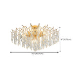  Modern Luxury Crystal Semi-Flush Mount Lamp Living Room Image - 20