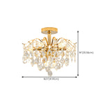  Modern Luxury Crystal Semi-Flush Mount Lamp Living Room Image - 21