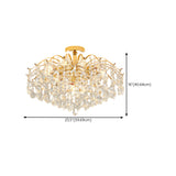  Modern Luxury Crystal Semi-Flush Mount Lamp Living Room Image - 23