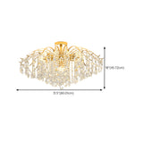  Modern Luxury Crystal Semi-Flush Mount Lamp Living Room Image - 24