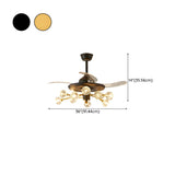 Modern Luxury Crystal Sputnik Chandelier Fan with Light #size