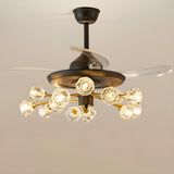 Modern Luxury Crystal Sputnik Chandelier Fan with Light Image - 8