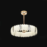 Modern Luxury Drum Crystal Chandelier Ceiling Fan Light Image - 8