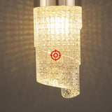 Modern Luxury Gold Geometric Acrylic Bedroom Pendant Light Image - 7