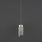 Modern Luxury Gold Geometric Acrylic Bedroom Pendant Light Image - 8