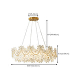 Modern Luxury Lace Ring White Glass LED Chandelier Image - 27