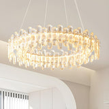 Modern Luxury LED Circular Clear Crystal Chandelier Image - 1