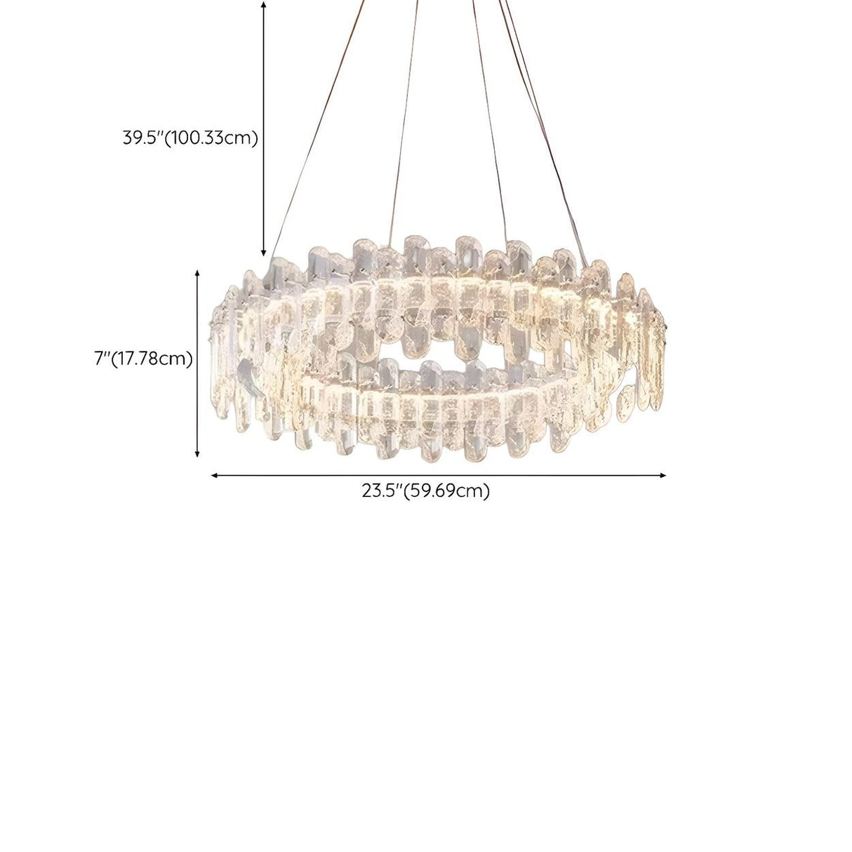 Modern Luxury LED Circular Clear Crystal Chandelier Image - 14