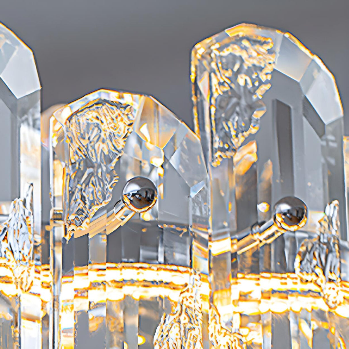 Modern Luxury LED Circular Clear Crystal Chandelier Image - 6