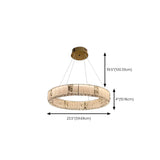 Modern Luxury Ring Crystal Gold 2 Tiers Chandelier #size