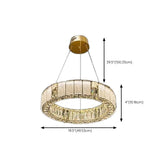 Modern Luxury Ring Crystal Gold 2 Tiers Chandelier Image - 15